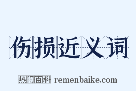 伤损近义词是什么意思的图片